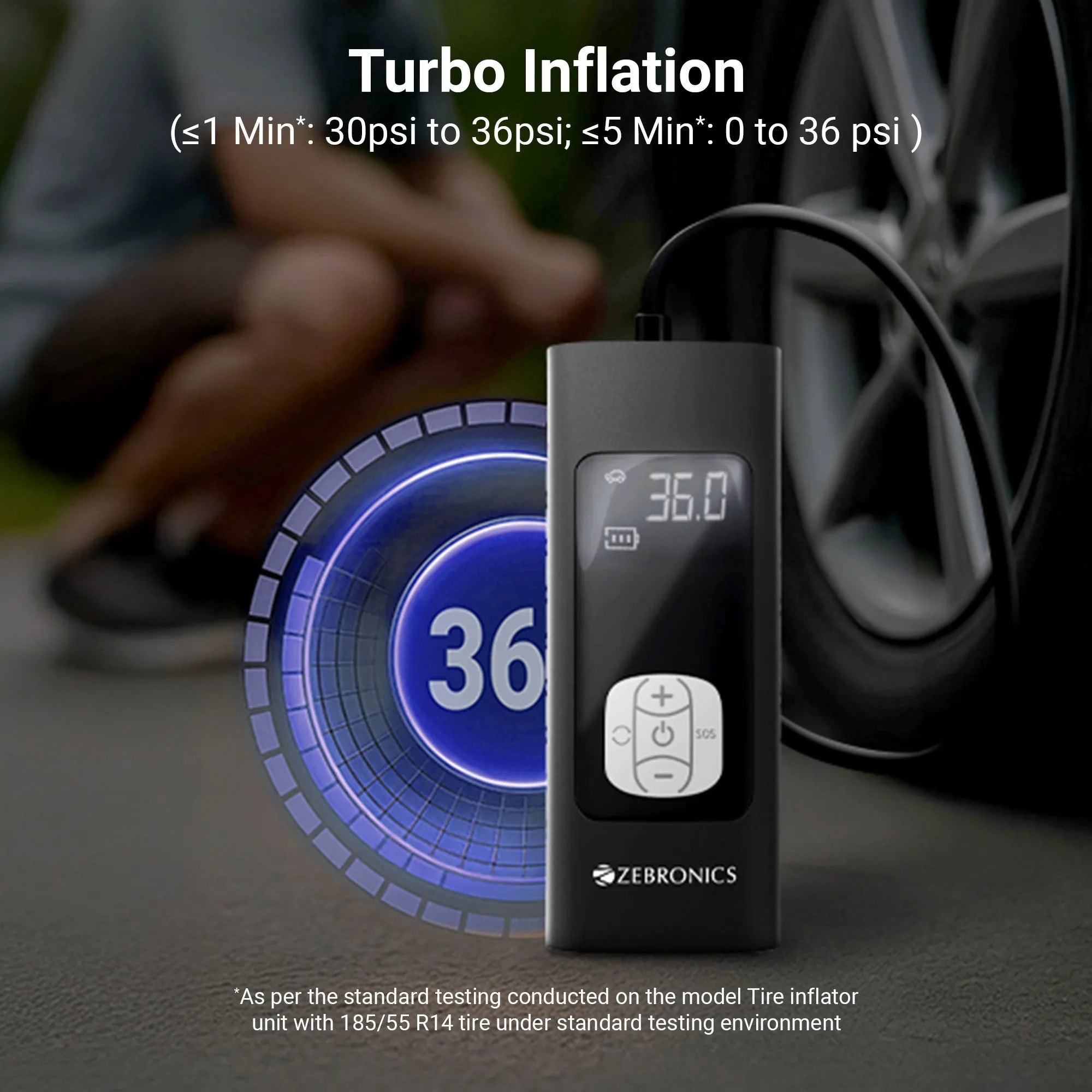 Zebronics Tire Inflactor With Power Bank Zeb 19TI6 view 6